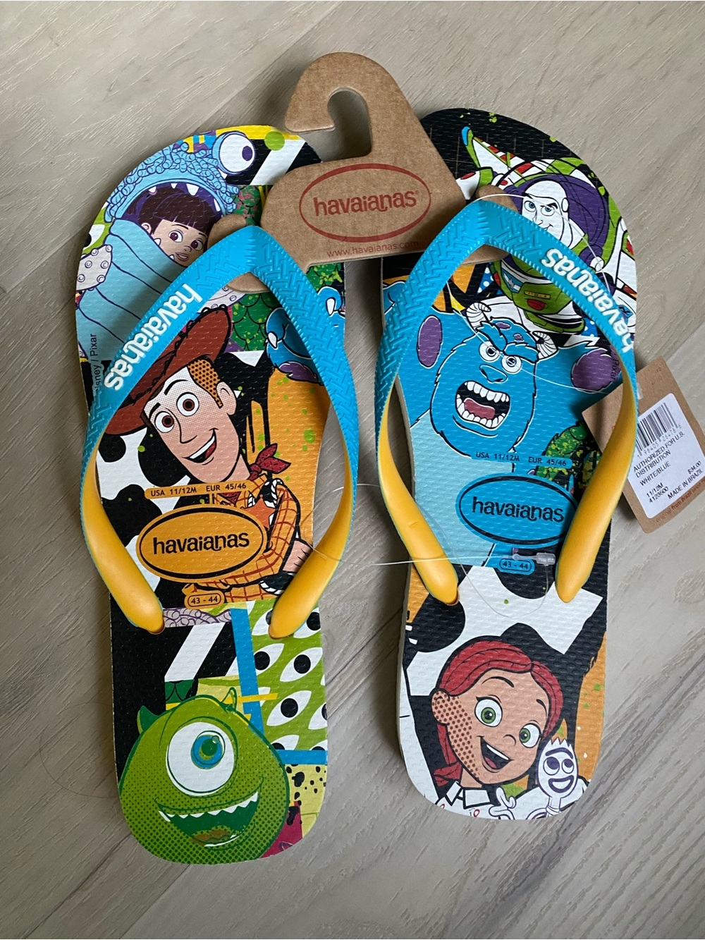 NWT! Havaianas Toy Story Flip Flops - Size 11/12 Euro 43-44